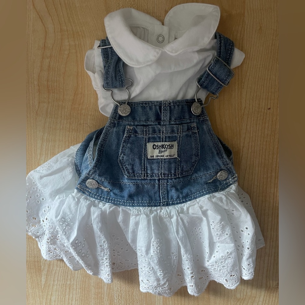 Oshkosh Eyelet Overall Dress 3M 🐰Easter Find🐰